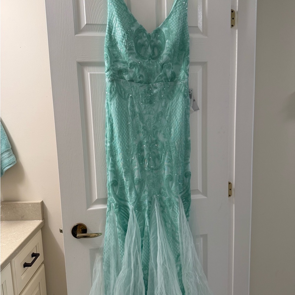 Elegant Mint Green Gown